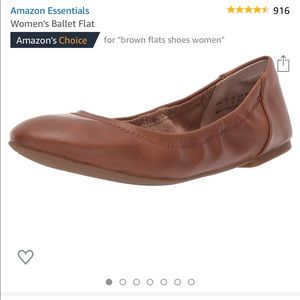 New! Amazon essentials tan flats